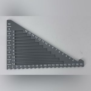 Lego Human Tool Brick Ruler Triangle 3D PLA Printed 2 COLOR PRINT GRAY